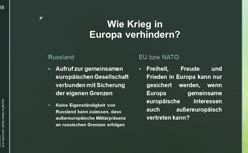 Krieg ist keine&nbsp;Lösung